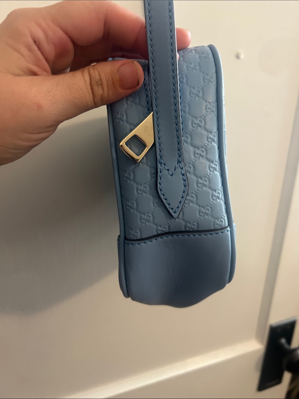 Gucci Light Blue Quilted Crossbody Shoulder Bag - Picture 5 of 9